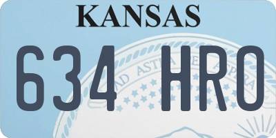 KS license plate 634HRO