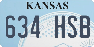 KS license plate 634HSB