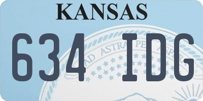 KS license plate 634IDG