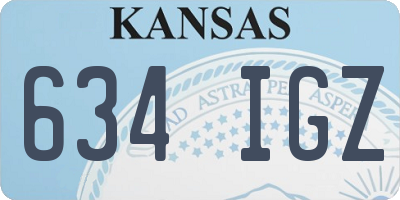 KS license plate 634IGZ
