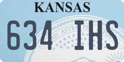 KS license plate 634IHS