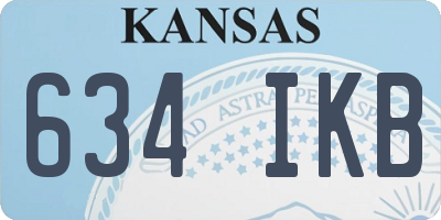 KS license plate 634IKB