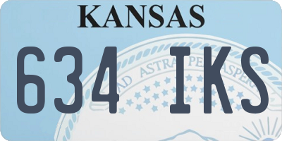 KS license plate 634IKS