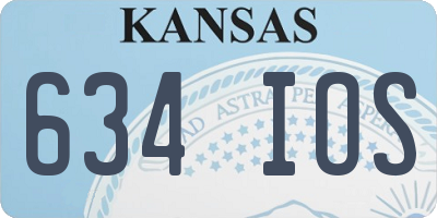KS license plate 634IOS
