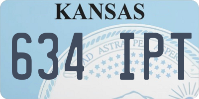 KS license plate 634IPT