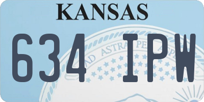KS license plate 634IPW