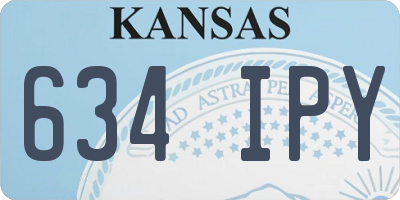 KS license plate 634IPY