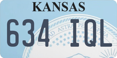 KS license plate 634IQL