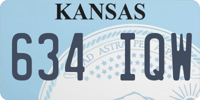 KS license plate 634IQW