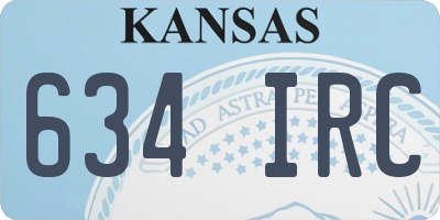 KS license plate 634IRC