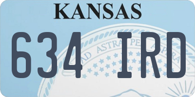 KS license plate 634IRD