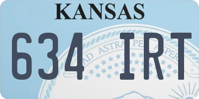 KS license plate 634IRT
