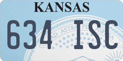 KS license plate 634ISC