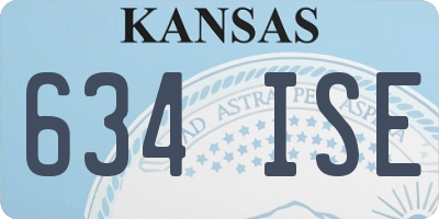 KS license plate 634ISE