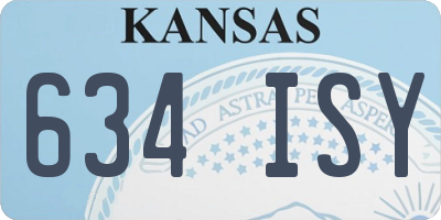 KS license plate 634ISY