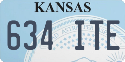 KS license plate 634ITE