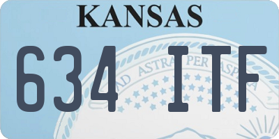 KS license plate 634ITF