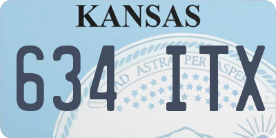 KS license plate 634ITX
