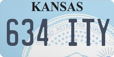 KS license plate 634ITY