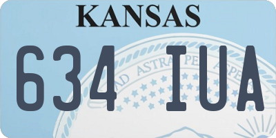 KS license plate 634IUA