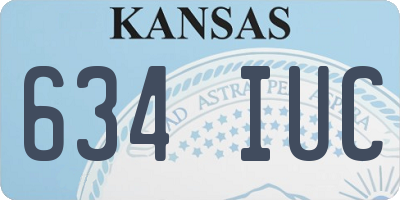 KS license plate 634IUC
