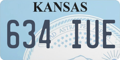 KS license plate 634IUE