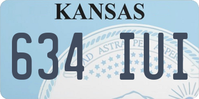 KS license plate 634IUI