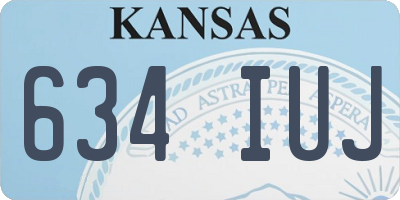 KS license plate 634IUJ