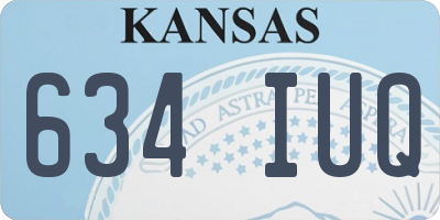 KS license plate 634IUQ