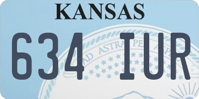 KS license plate 634IUR