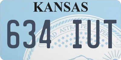 KS license plate 634IUT