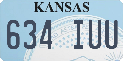 KS license plate 634IUU