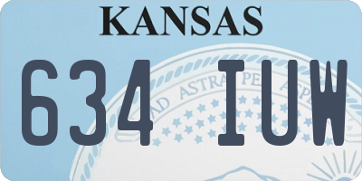KS license plate 634IUW