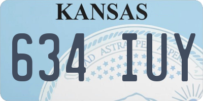 KS license plate 634IUY