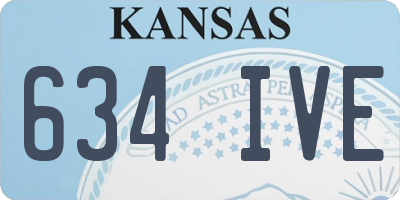 KS license plate 634IVE
