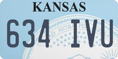 KS license plate 634IVU