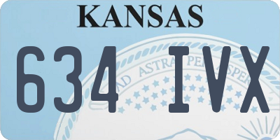 KS license plate 634IVX