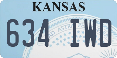 KS license plate 634IWD