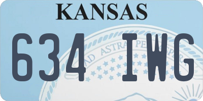 KS license plate 634IWG
