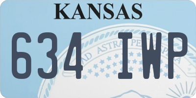 KS license plate 634IWP