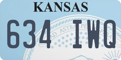 KS license plate 634IWQ