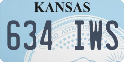 KS license plate 634IWS