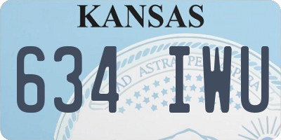 KS license plate 634IWU