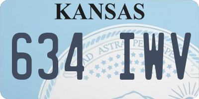 KS license plate 634IWV