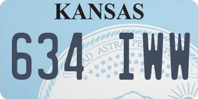 KS license plate 634IWW