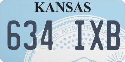 KS license plate 634IXB