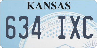 KS license plate 634IXC