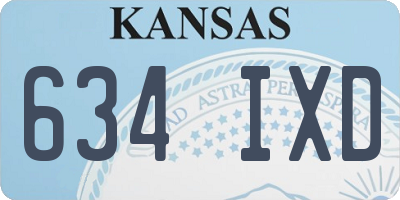 KS license plate 634IXD