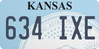 KS license plate 634IXE