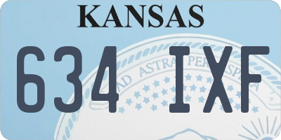 KS license plate 634IXF